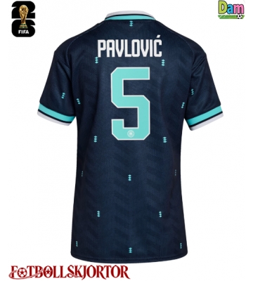 Tyskland Aleksandar Pavlovic #5 Bortatröja Dam VM 2026 Kortärmad